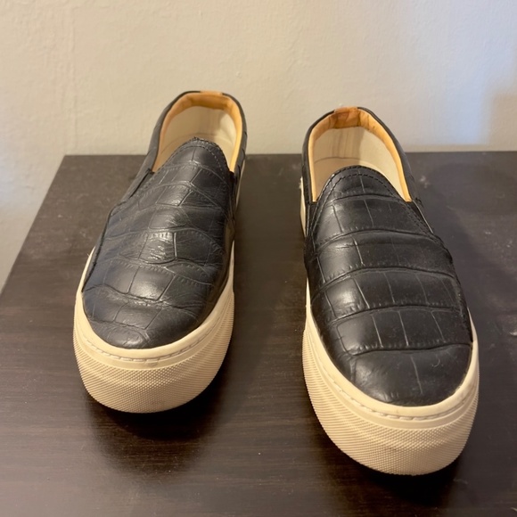 Soludos Black Embossed Croc Bondi Platform Sneaker - Picture 5 of 5